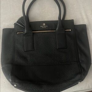 Kate Spade Southport Avenue Linda Tote in black leather.